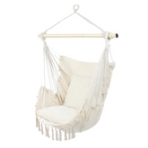 Premium Indoor & Outdoor Hammock Chair Swing with Removable Support Rod – Stress Relief, Stylish & Durable